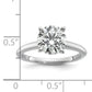 14k White Gold 2 Ct. Lab Grown Diamond VS/SI+ G+ Round Solitaire Engagement Ring