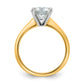 14k Two-tone 2 Ct. Certified Lab Grown Diamond VS/SI+ G+ Round Solitaire Engagement Ring