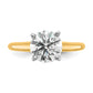 14k Two-tone 2 Ct. Lab Grown Diamond VS/SI+ G+ Round Solitaire Engagement Ring