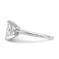 14k White Gold 2 Ct. Certified Lab Grown Diamond VS/SI+ G+ Radiant Solitare Engagement Ring