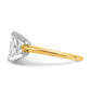 14k Two-tone 2 Ct. Certified Lab Grown Diamond VS/SI+ G+ Radiant Solitare Engagement Ring