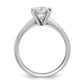 14k White Gold 2 1/2 Ct. Certified Lab Grown Diamond VS/SI+ G+ Cushion Solitare Engagement Ring