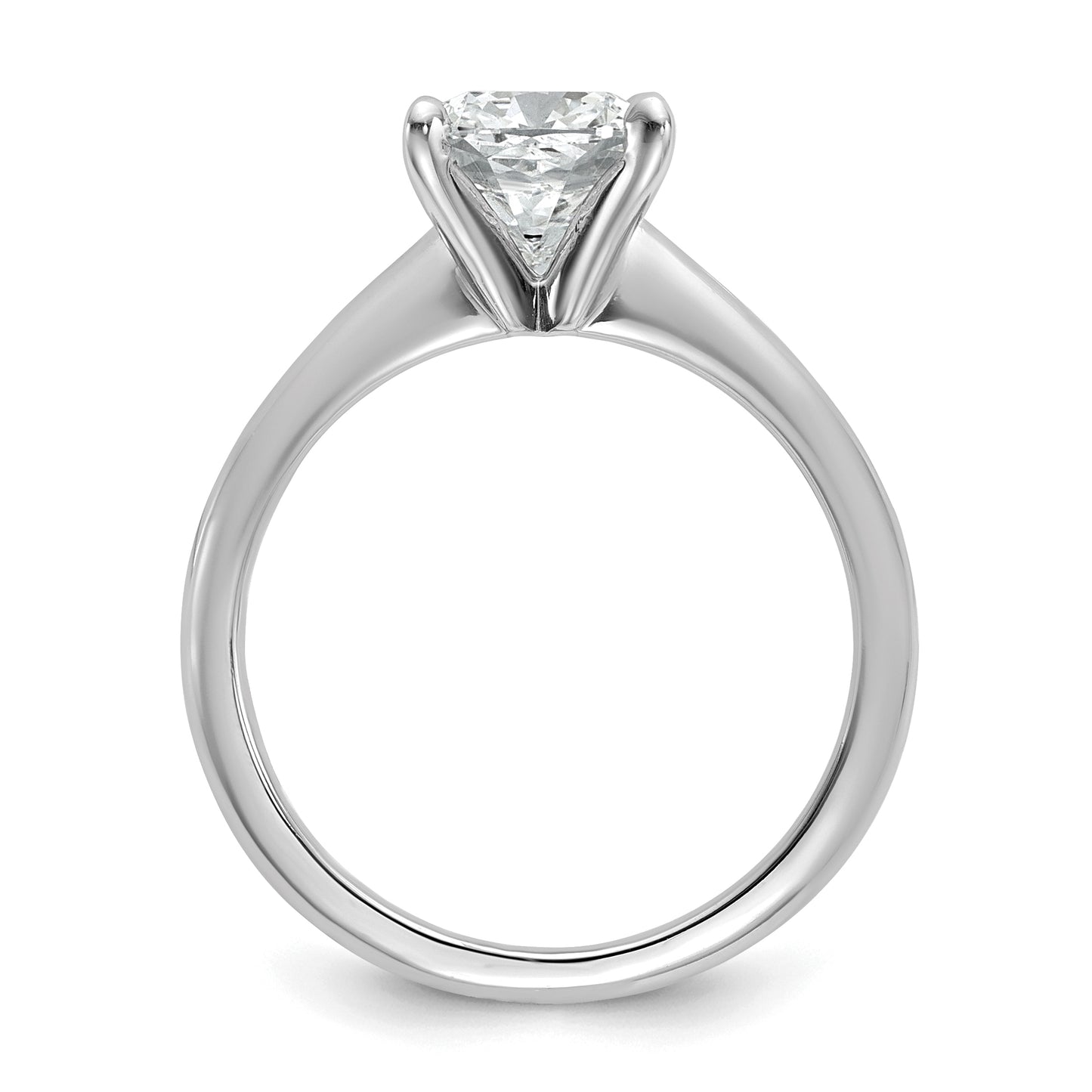 14k White Gold 2 1/2 Ct. Certified Lab Grown Diamond VS/SI+ G+ Cushion Solitare Engagement Ring