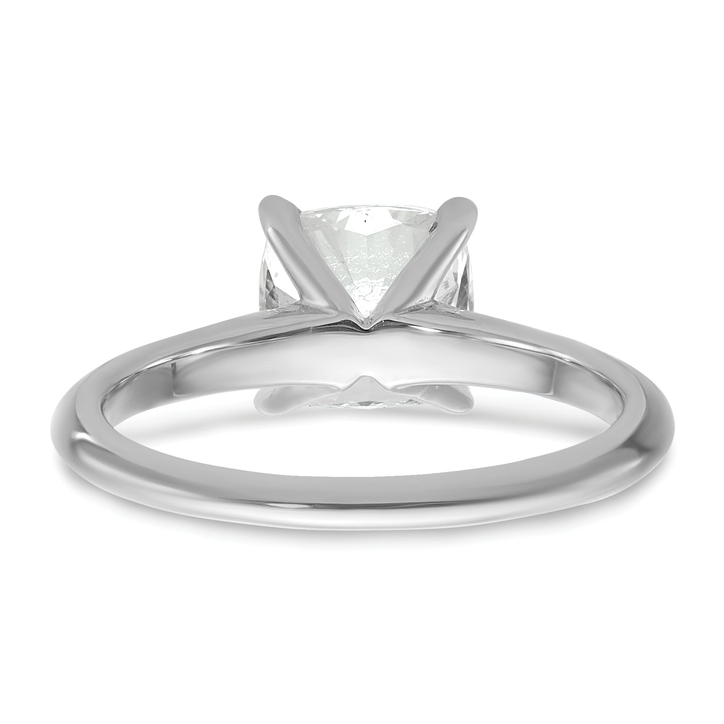 14k White Gold 2 1/2 Ct. Lab Grown Diamond VS/SI+ G+ Cushion Solitare Engagement Ring