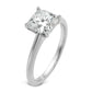 14k White Gold 2 1/2 Ct. Certified Lab Grown Diamond VS/SI+ G+ Cushion Solitare Engagement Ring