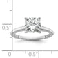 14k White Gold 2 1/2 Ct. Lab Grown Diamond VS/SI+ G+ Cushion Solitare Engagement Ring