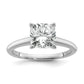 14k White Gold 2 1/2 Ct. Lab Grown Diamond VS/SI+ G+ Cushion Solitare Engagement Ring