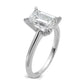 14k White Gold 2 1/2 Ct. Lab Grown Diamond VS/SI+ G+ Emerald Solitare Engagement Ring