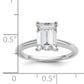 14k White Gold 2 1/2 Ct. Lab Grown Diamond VS/SI+ G+ Emerald Solitare Engagement Ring