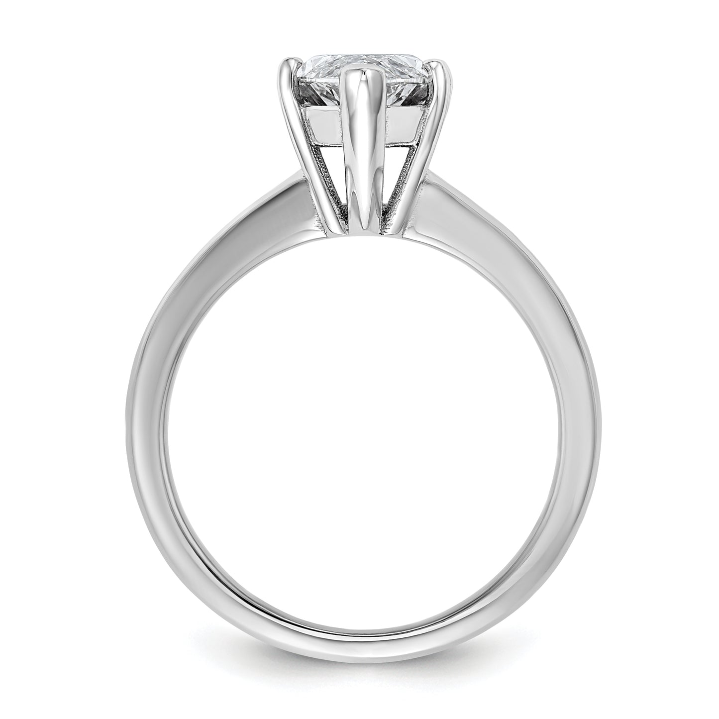 14k White Gold 2 1/2 Ct. Lab Grown Diamond VS/SI+ G+ Marquise Solitare Engagement Ring