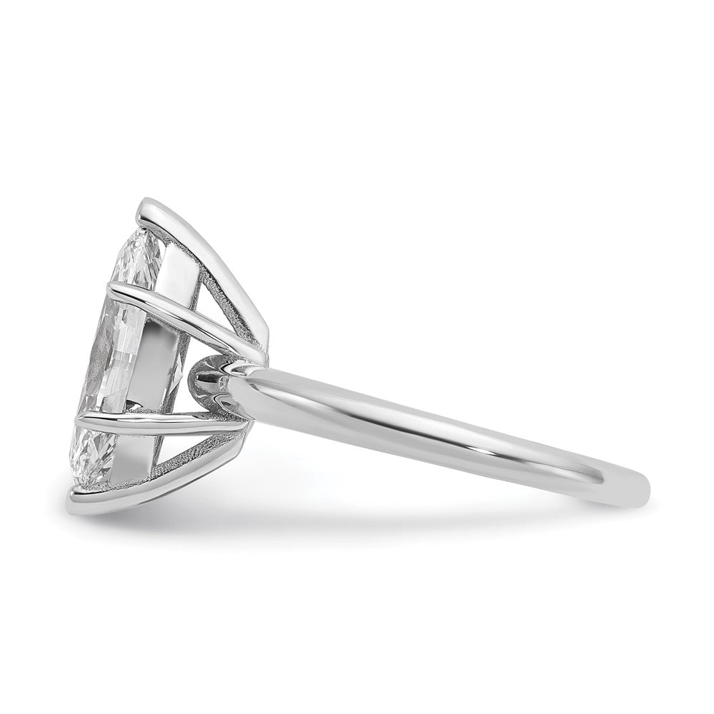 14k White Gold 2 1/2 Ct. Lab Grown Diamond VS/SI+ G+ Marquise Solitare Engagement Ring