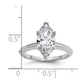 14k White Gold 2 1/2 Ct. Lab Grown Diamond VS/SI+ G+ Marquise Solitare Engagement Ring