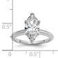 14k White Gold 2 1/2 Ct. Lab Grown Diamond VS/SI+ G+ Marquise Solitare Engagement Ring