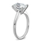 14k White Gold 2 1/2 Ct. Certified Lab Grown Diamond VS/SI+ G+ Oval Solitare Engagement Ring