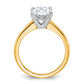 14k Two-tone 2 1/2 Ct. Lab Grown Diamond VS/SI+ G+ Oval Solitare Engagement Ring