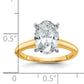 14k Two-tone 2 1/2 Ct. Lab Grown Diamond VS/SI+ G+ Oval Solitare Engagement Ring