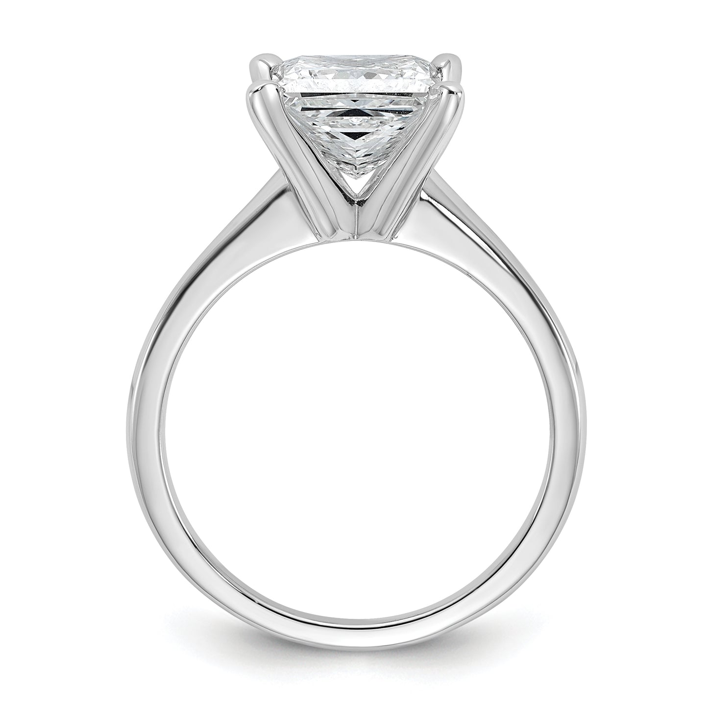 14k White Gold 2 1/2 Ct. Lab Grown Diamond VS/SI+ G+ Princess Solitare Engagement Ring