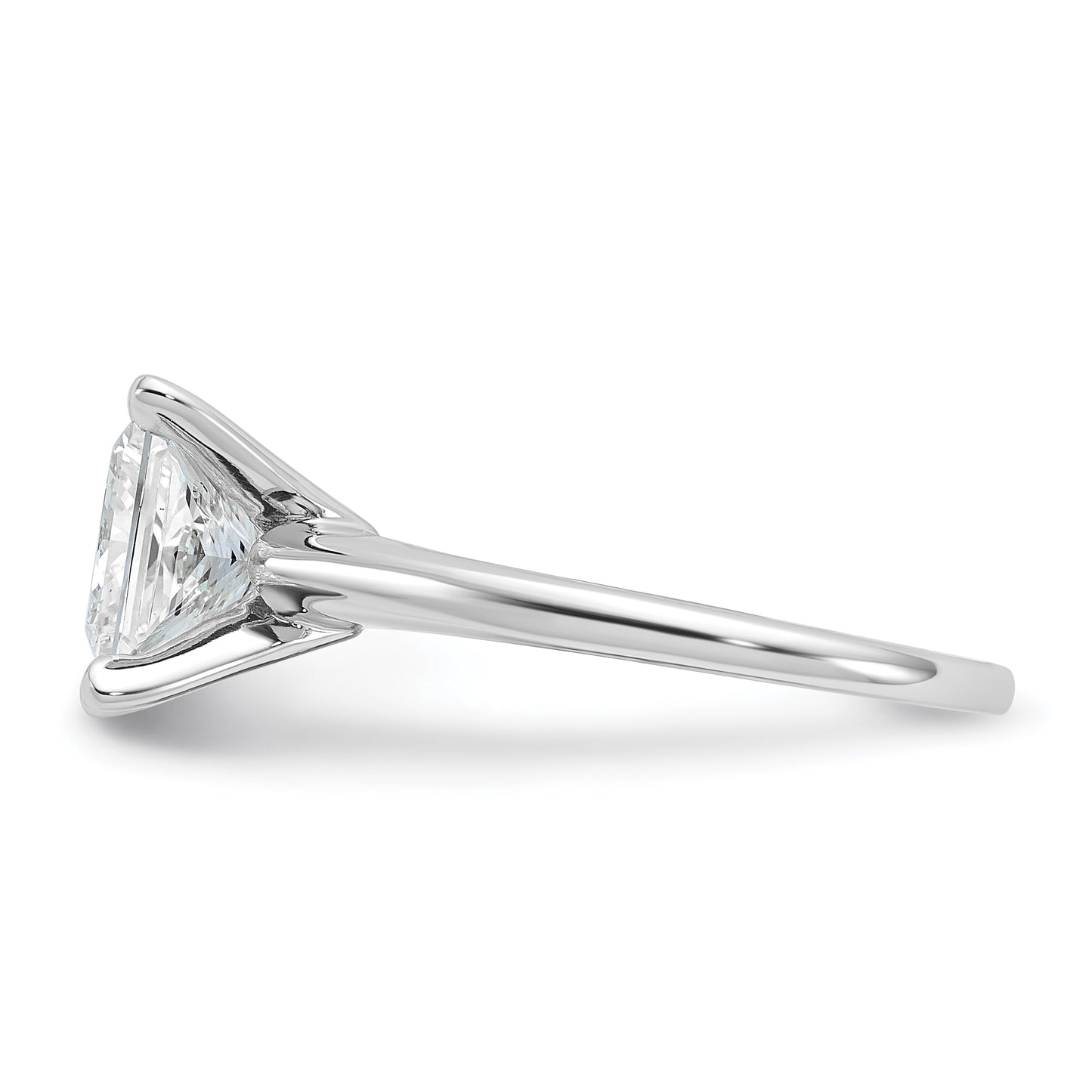 14k White Gold 2 1/2 Ct. Certified Lab Grown Diamond VS/SI+ G+ Princess Solitare Engagement Ring