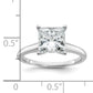 14k White Gold 2 1/2 Ct. Certified Lab Grown Diamond VS/SI+ G+ Princess Solitare Engagement Ring