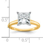 14k Two-tone 2 1/2 Ct. Lab Grown Diamond VS/SI+ G+ Princess Solitare Engagement Ring