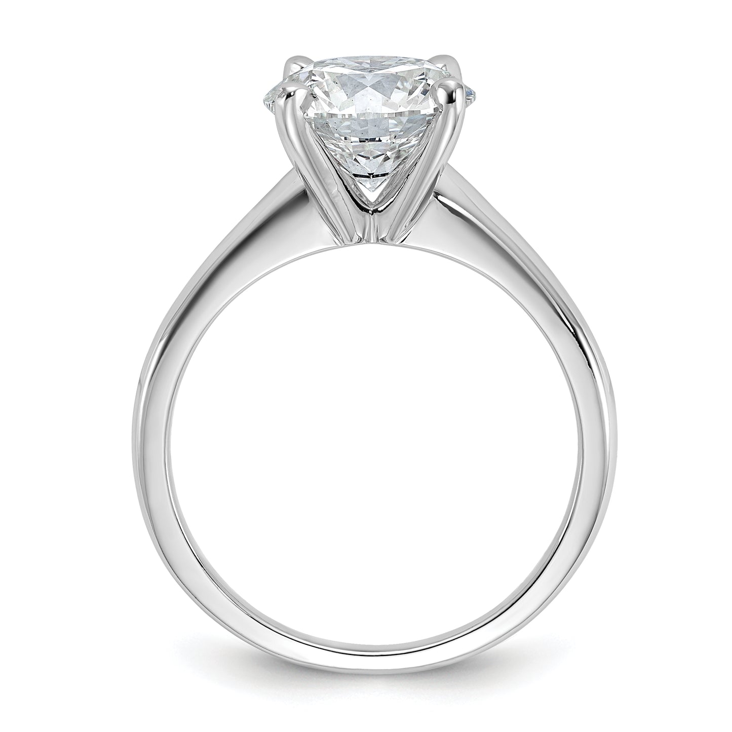 14k White Gold 2 1/2 Ct. Lab Grown Diamond VS/SI+ G+ Round Solitaire Engagement Ring