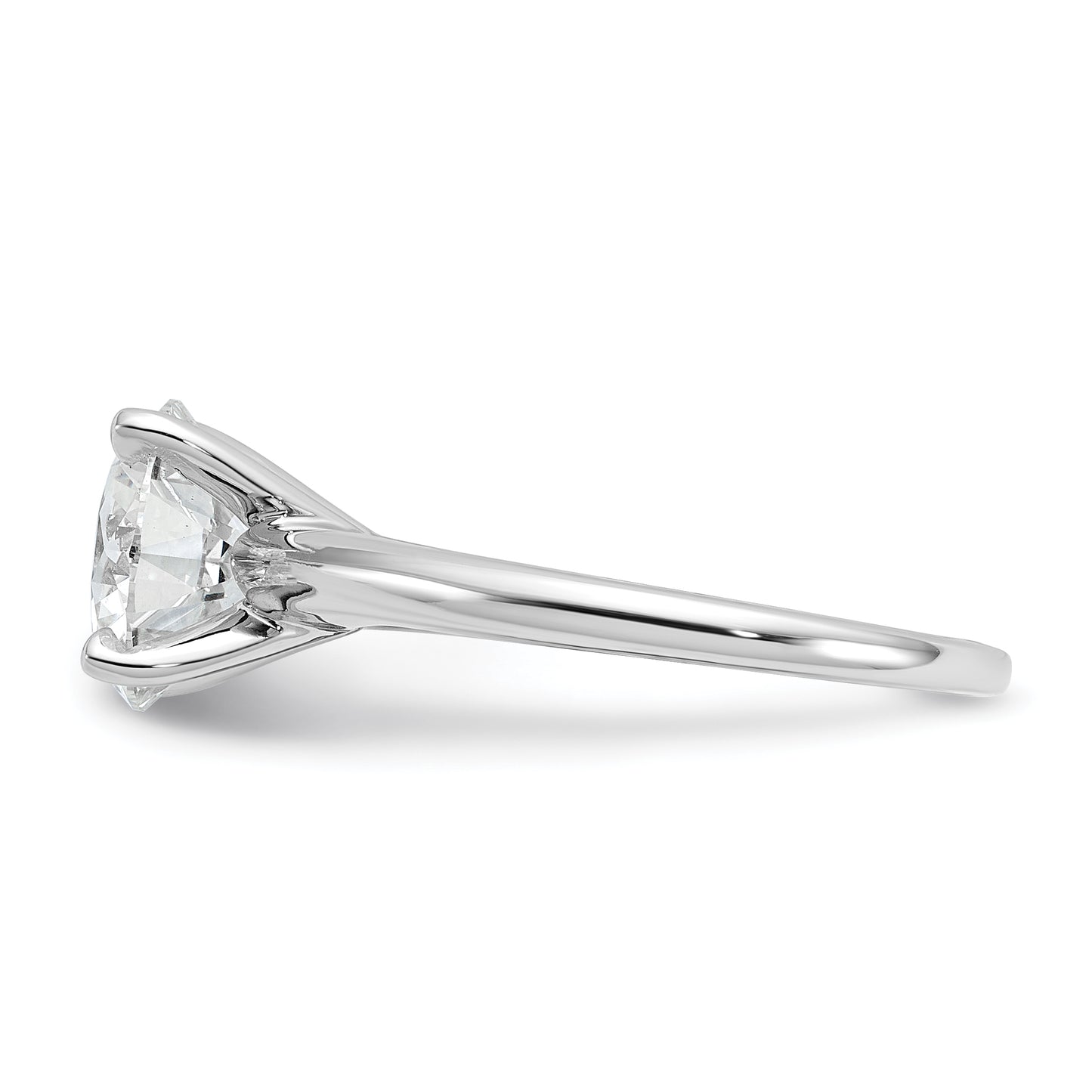 14k White Gold 2 1/2 Ct. Certified Lab Grown Diamond VS/SI+ G+ Round Solitaire Engagement Ring