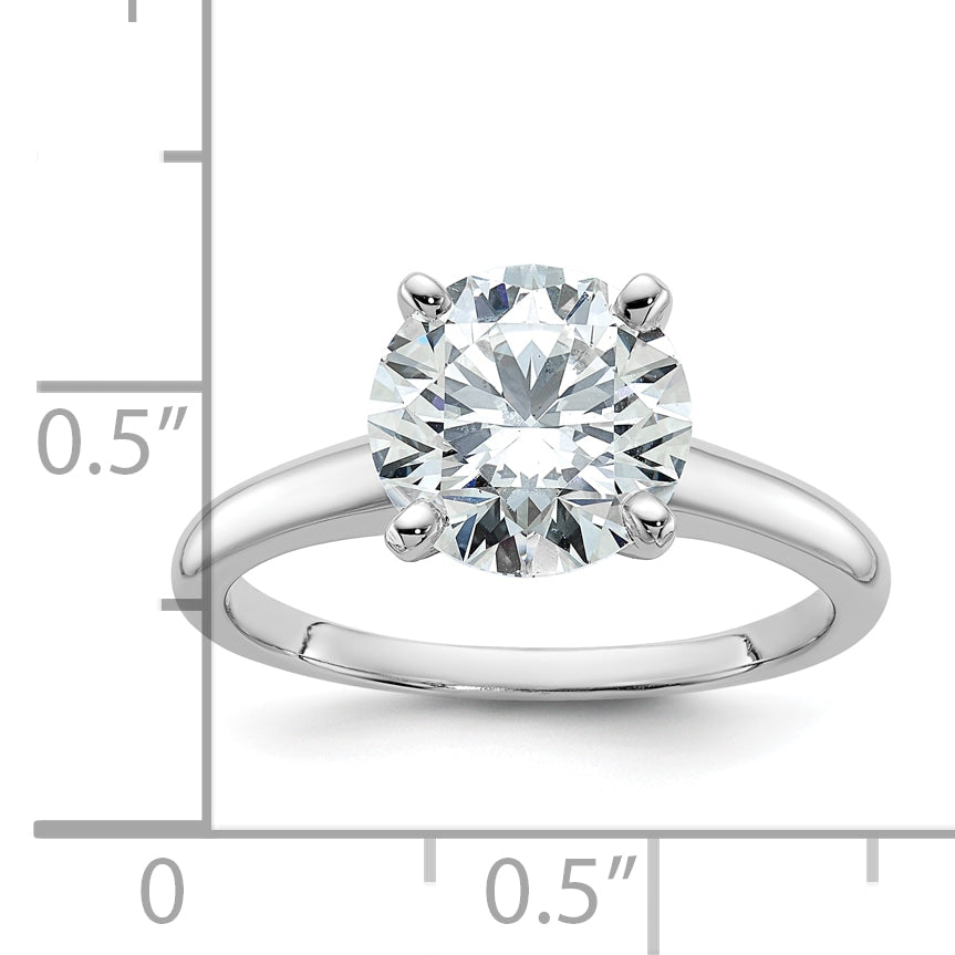 14k White Gold 2 1/2 Ct. Certified Lab Grown Diamond VS/SI+ G+ Round Solitaire Engagement Ring