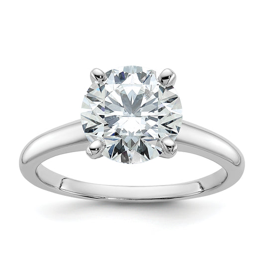 14k White Gold 2 1/2 Ct. Lab Grown Diamond VS/SI+ G+ Round Solitaire Engagement Ring