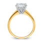 14k Two-tone 2 1/2 Ct. Certified Lab Grown Diamond VS/SI+ G+ Round Solitaire Engagement Ring