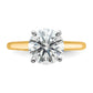 14k Two-tone 2 1/2 Ct. Lab Grown Diamond VS/SI+ G+ Round Solitaire Engagement Ring