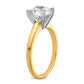 14k Two-tone 2 1/2 Ct. Certified Lab Grown Diamond VS/SI+ G+ Round Solitaire Engagement Ring