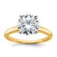 14k Two-tone 2 1/2 Ct. Certified Lab Grown Diamond VS/SI+ G+ Round Solitaire Engagement Ring