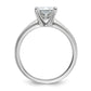 14k White Gold 2 1/2 Ct. Certified Lab Grown Diamond VS/SI+ G+ Radiant Solitare Engagement Ring