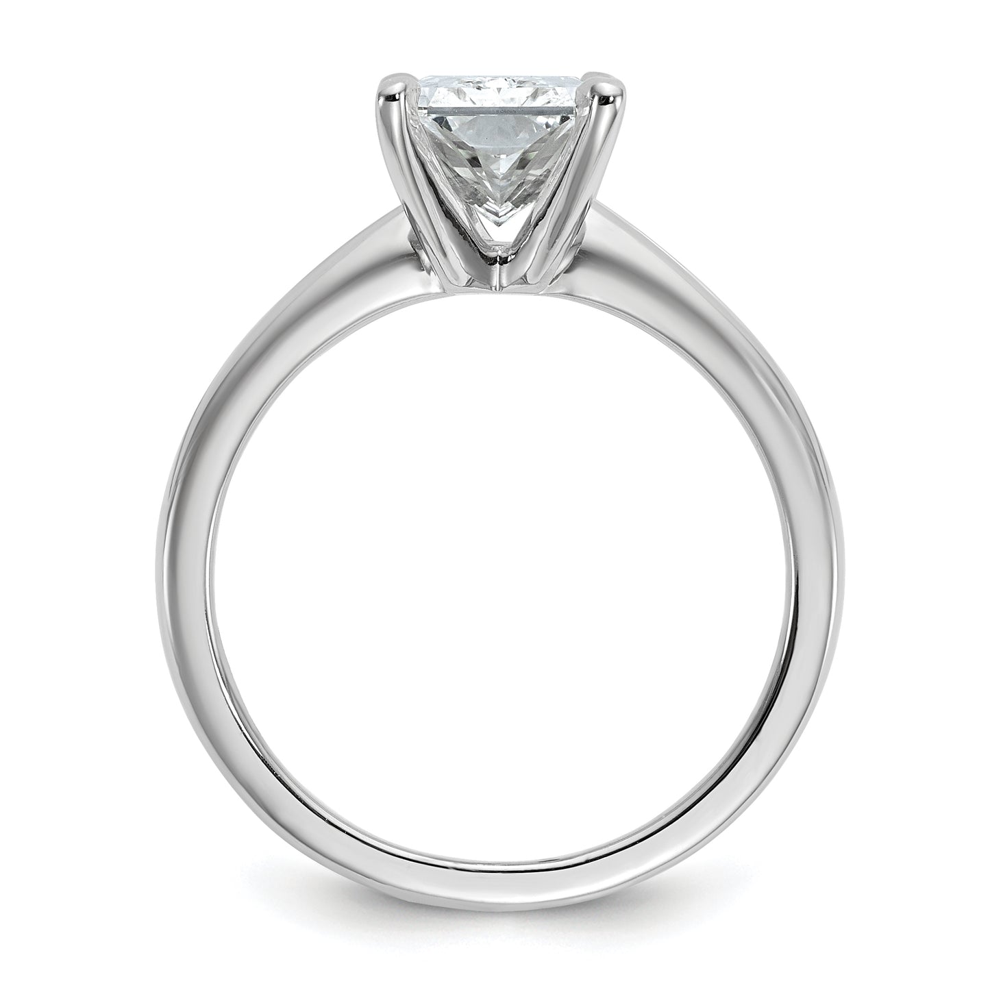 14k White Gold 2 1/2 Ct. Certified Lab Grown Diamond VS/SI+ G+ Radiant Solitare Engagement Ring