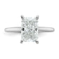 14k White Gold 2 1/2 Ct. Lab Grown Diamond VS/SI+ G+ Radiant Solitare Engagement Ring