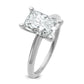 14k White Gold 2 1/2 Ct. Certified Lab Grown Diamond VS/SI+ G+ Radiant Solitare Engagement Ring