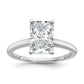 14k White Gold 2 1/2 Ct. Certified Lab Grown Diamond VS/SI+ G+ Radiant Solitare Engagement Ring