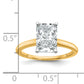 14k Two-tone 2 1/2 Ct. Lab Grown Diamond VS/SI+ G+ Radiant Solitare Engagement Ring