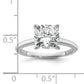 14k White Gold 3 Ct. Lab Grown Diamond VS/SI+ G+ Cushion Solitare Engagement Ring