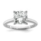 14k White Gold 3 Ct. Certified Lab Grown Diamond VS/SI+ G+ Cushion Solitare Engagement Ring