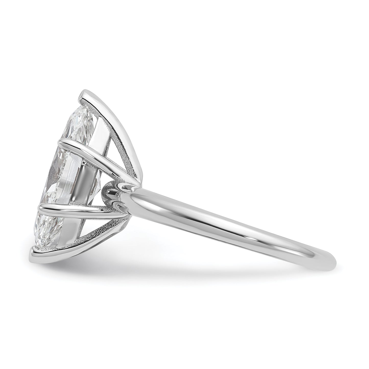 14k White Gold 3 Ct. Certified Lab Grown Diamond VS/SI+ G+ Marquise Solitaire Engagement Ring