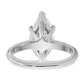 14k White Gold 3 Ct. Lab Grown Diamond VS/SI+ G+ Marquise Solitaire Engagement Ring