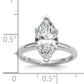 14k White Gold 3 Ct. Lab Grown Diamond VS/SI+ G+ Marquise Solitaire Engagement Ring