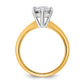 14k Two-Tone 3 Ct. Certified Lab Grown Diamond VS/SI+ G+ Marquise Solitaire Engagement Ring