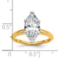 14k Two-Tone 3 Ct. Certified Lab Grown Diamond VS/SI+ G+ Marquise Solitaire Engagement Ring