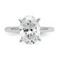 14k White Gold 3 Ct. Lab Grown Diamond VS/SI+ G+ Oval Solitare Engagement Ring