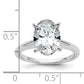 14k White Gold 3 Ct. Certified Lab Grown Diamond VS/SI+ G+ Oval Solitare Engagement Ring