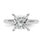 14k White Gold 3 Ct. Lab Grown Diamond VS/SI+ G+ Princess Solitare Engagement Ring