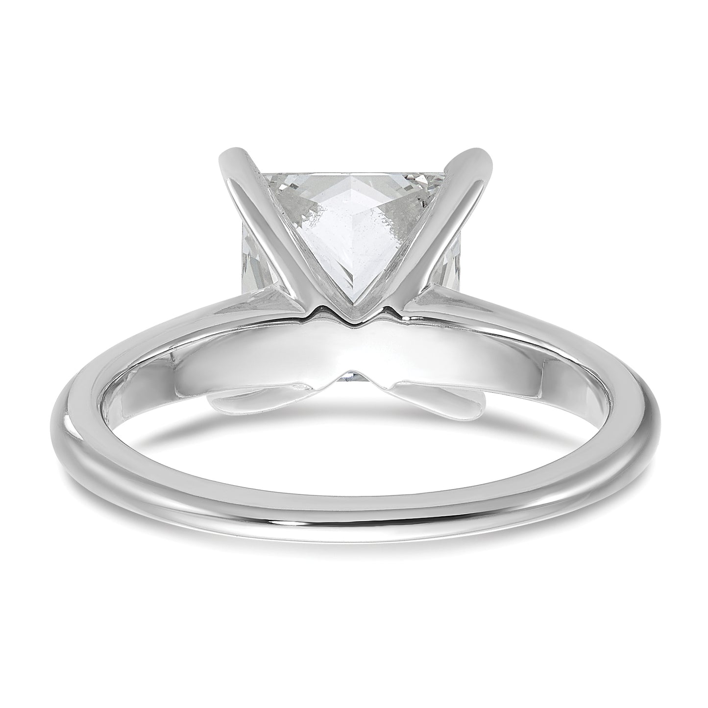 14k White Gold 3 Ct. Lab Grown Diamond VS/SI+ G+ Princess Solitare Engagement Ring