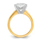 14k Two-tone 3 Ct. Lab Grown Diamond VS/SI+ G+ Princess Solitare Engagement Ring